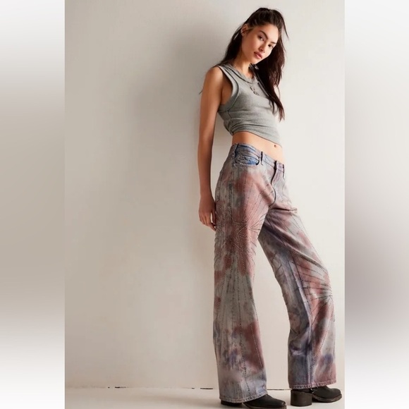 Free People Aurora Mid-Rise Straight Jeans Size 25 NWT - Picture 3 of 17